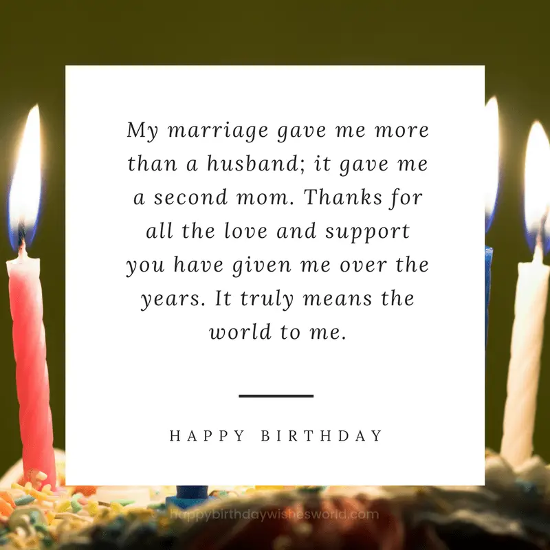 Happy birthday mother-in-law message