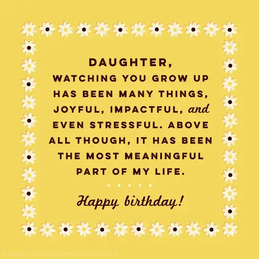 Birthday wishes for daughters